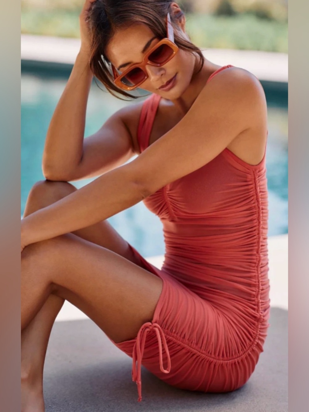 NWT By Anthropologie Sheer Mesh Pink Coverup